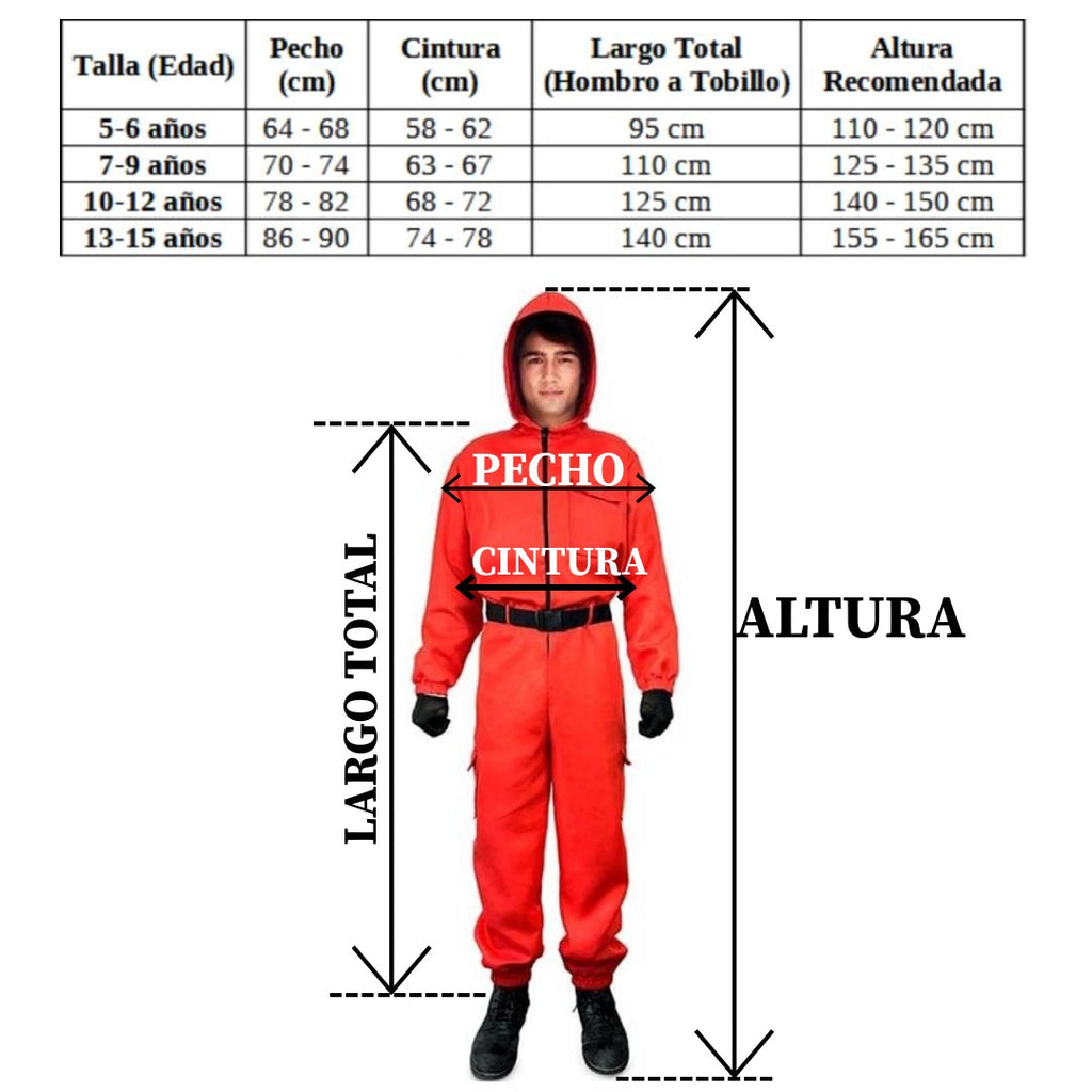 Disfraz Guardián Rojo Infantil - Mono con Capucha y Máscara Triangular | Carnaval y Fiestas | Solidado Talla 5-13 años