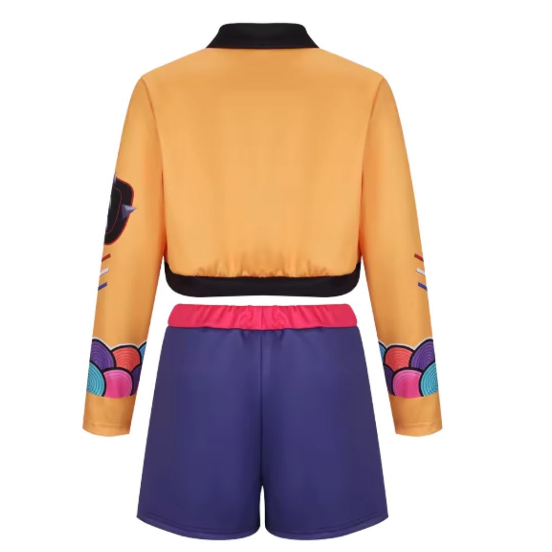 Disfraz de Estrella Pop para Niña: Conjunto Urban Dance Estilo Idol, K-Pop Look con Chaqueta y Shorts (4-12 Años)