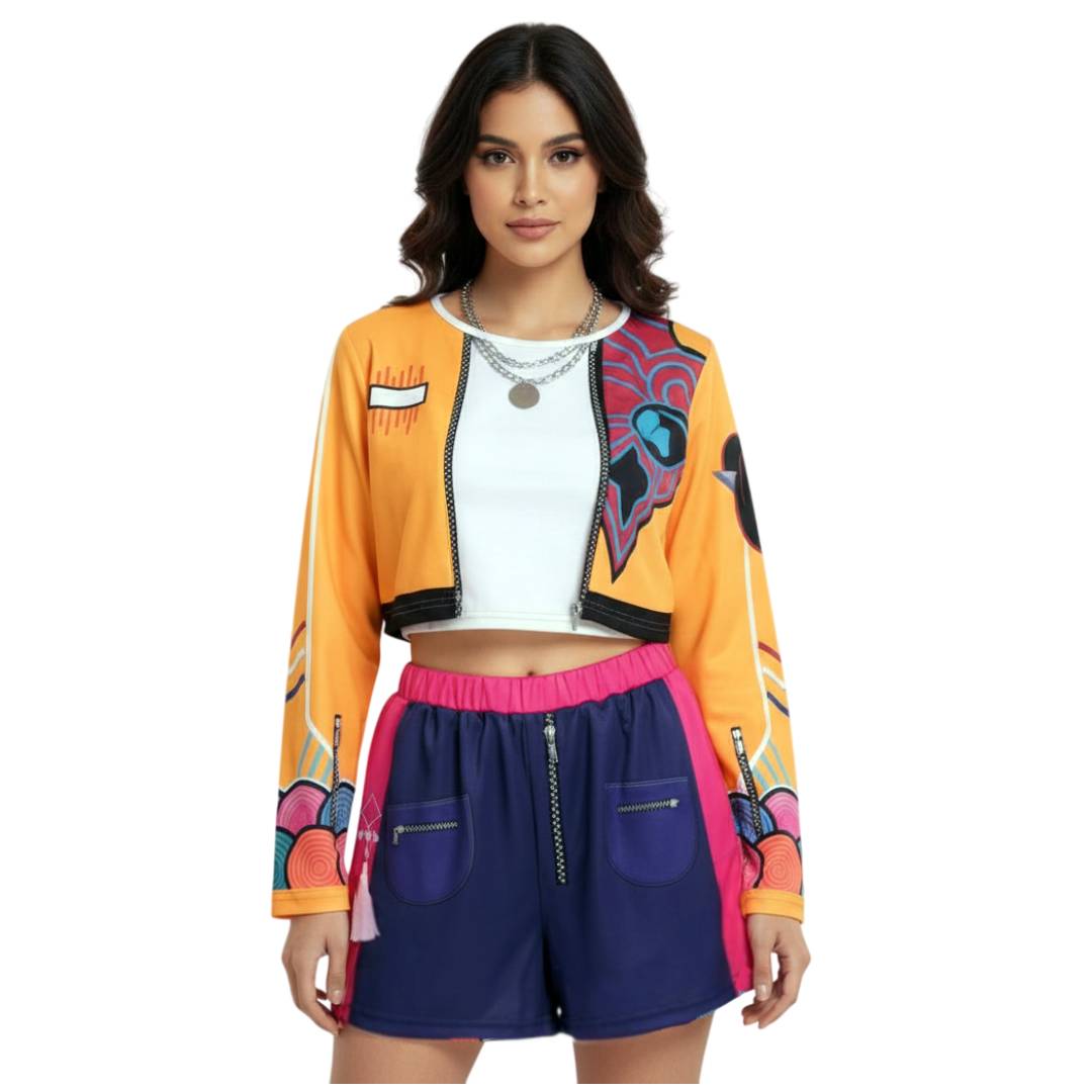 Disfraz Cyber-Pop Mujer - Traje Festival | Conjunto Streetwear Carnaval | Talla S/M