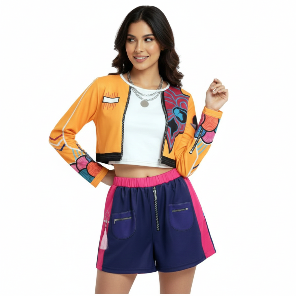 Disfraz Cyber-Pop Mujer - Traje Festival | Conjunto Streetwear Carnaval | Talla S/M