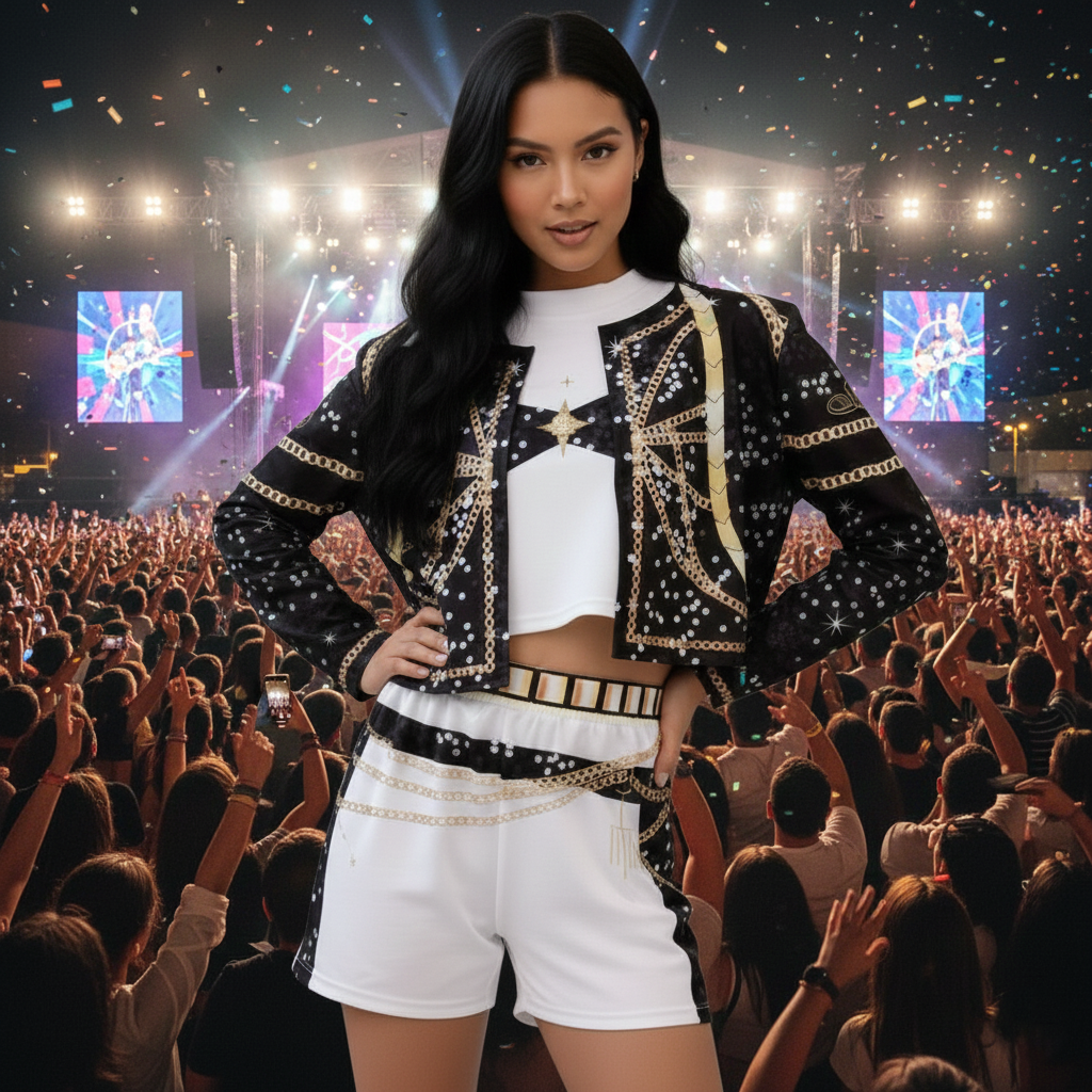 Disfraz Cyber-Fest Mujer - Look Futurista | Outfit Streetwear para Carnaval | Talla S/M