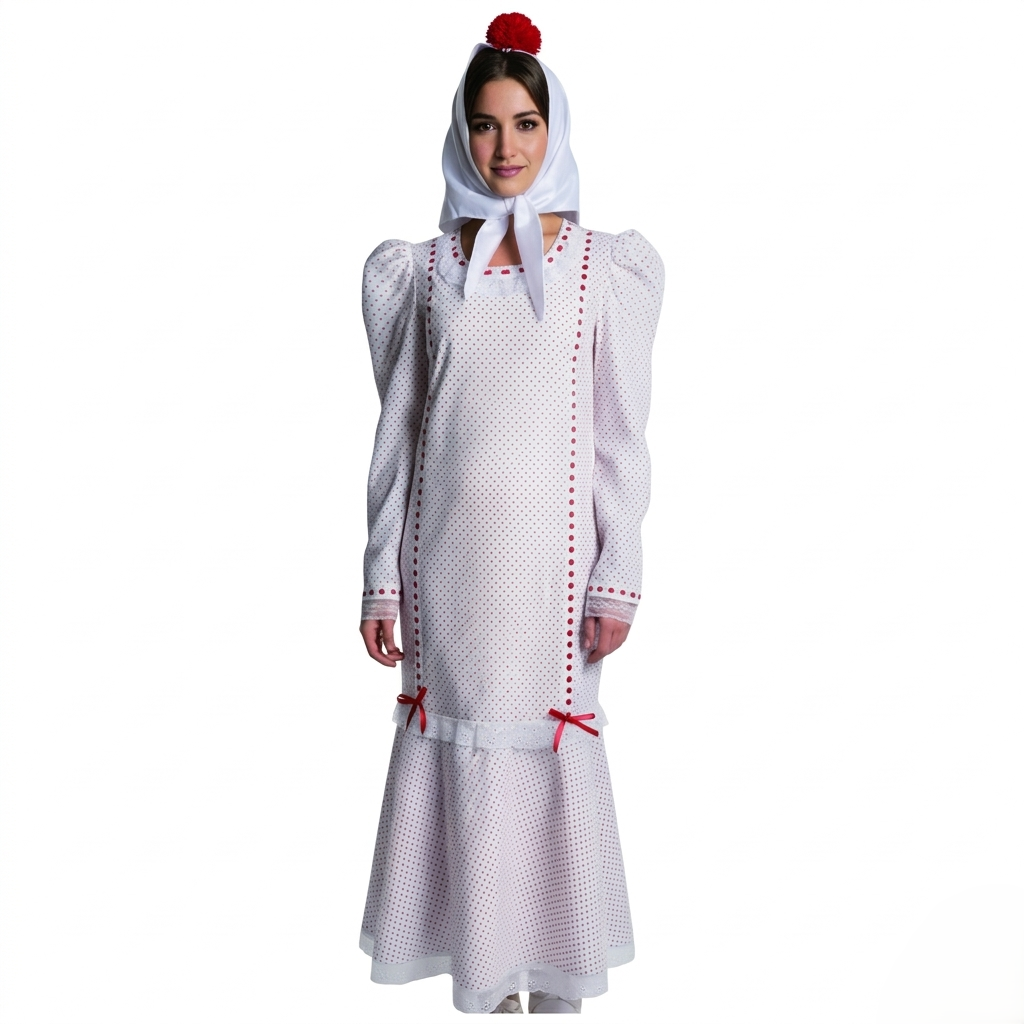 Disfraz de Chulapa Madrileña Mujer con Vestido, Pañuelo y Clavel Rojo - Traje Tradicional San Isidro Tallas XS a L