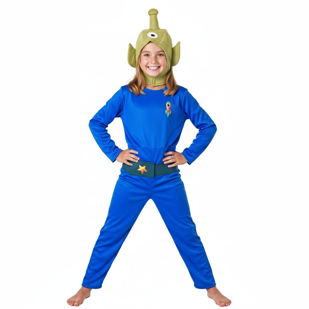 Disfraz Alíen Marciano Galáctico para Niños - Traje Extraterrestre Alienígena Azul | Carnaval y Halloween