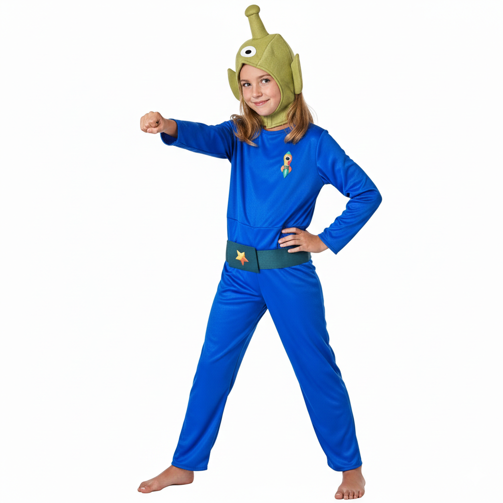 Disfraz Alíen Marciano Galáctico para Niños - Traje Extraterrestre Alienígena Azul | Carnaval y Halloween