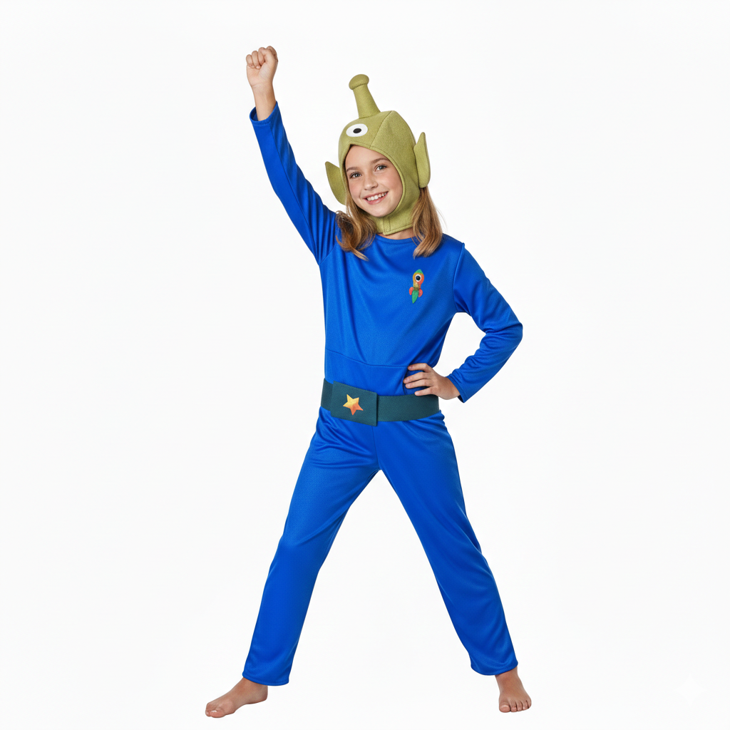 Disfraz Alíen Marciano Galáctico para Niños - Traje Extraterrestre Alienígena Azul | Carnaval y Halloween