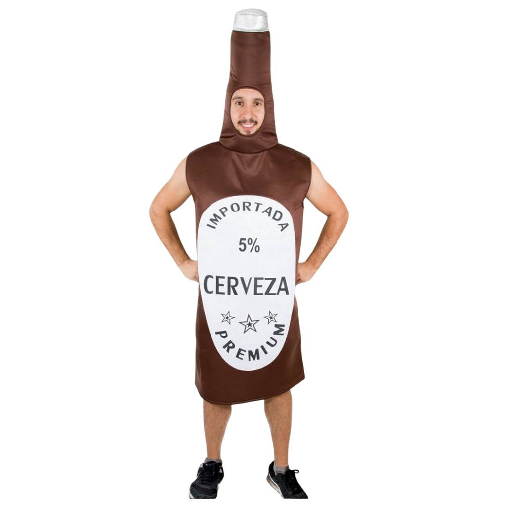Disfraz de Botella de Cerveza para Adulto - Talla Única Unisex | Traje Original y Divertido para Carnaval, Halloween, Despedidas y Fiestas Temáticas - Disfraz de Cerveza Importada Premium en Una Pieza
