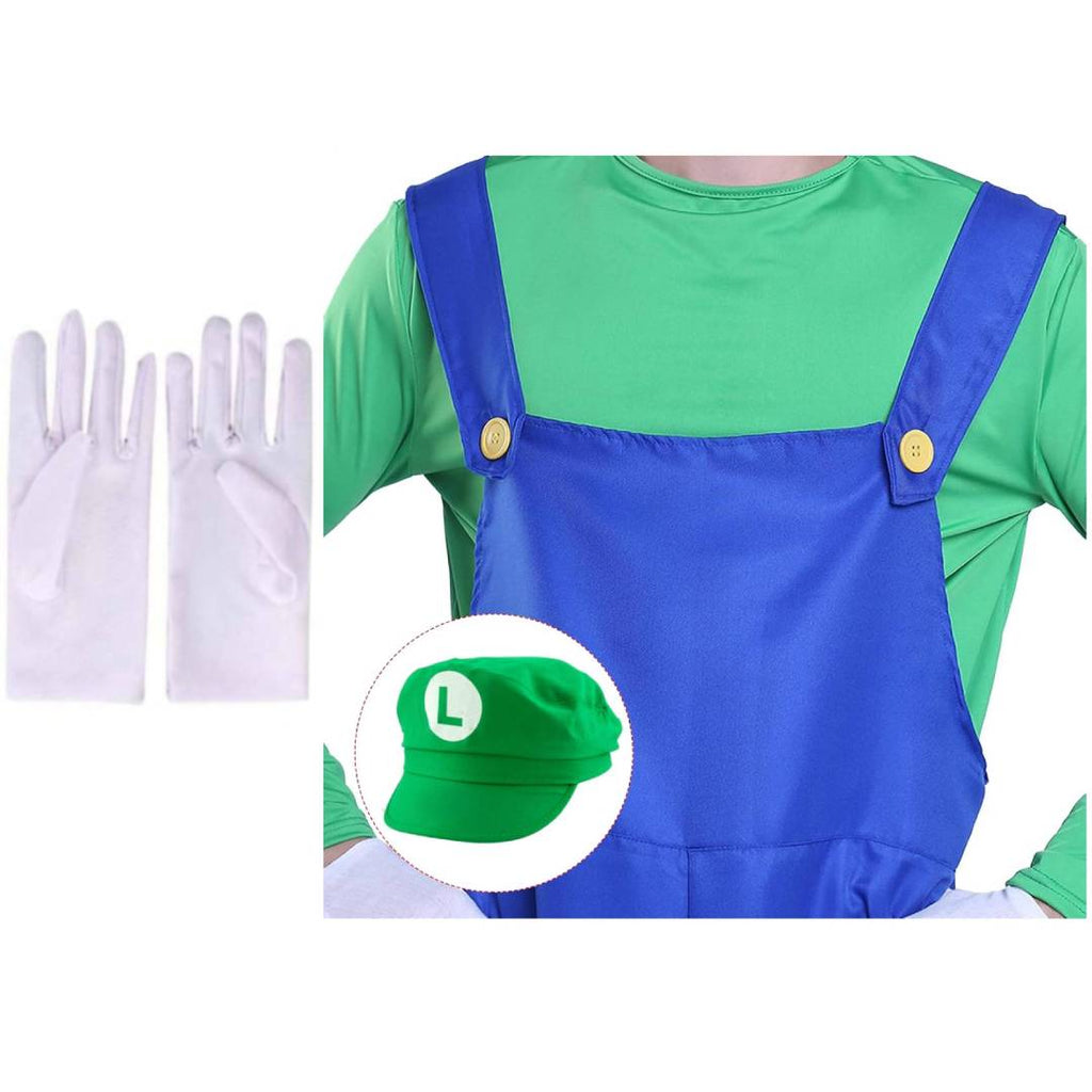 Disfraz de Fontanero Clásico para Adulto - Mono Azul con Gorra y Guantes | Ideal Carnaval, Halloween y Cosplay - Tallas S-XL