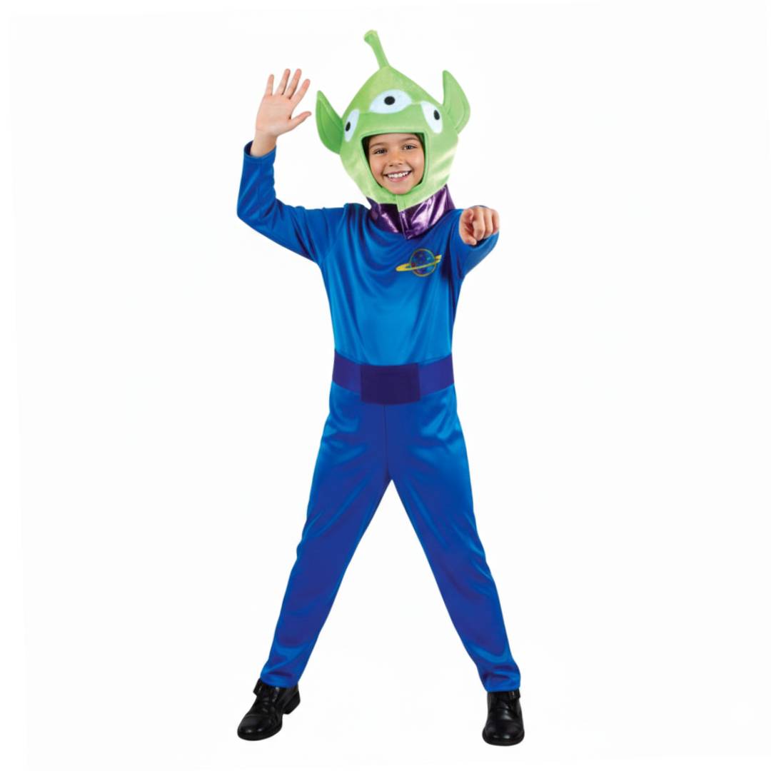 Disfraz de Alienígena Galáctico para Niños - Traje Espacial Completo con Gorro y Cinturón | Talla 3 a 12 años