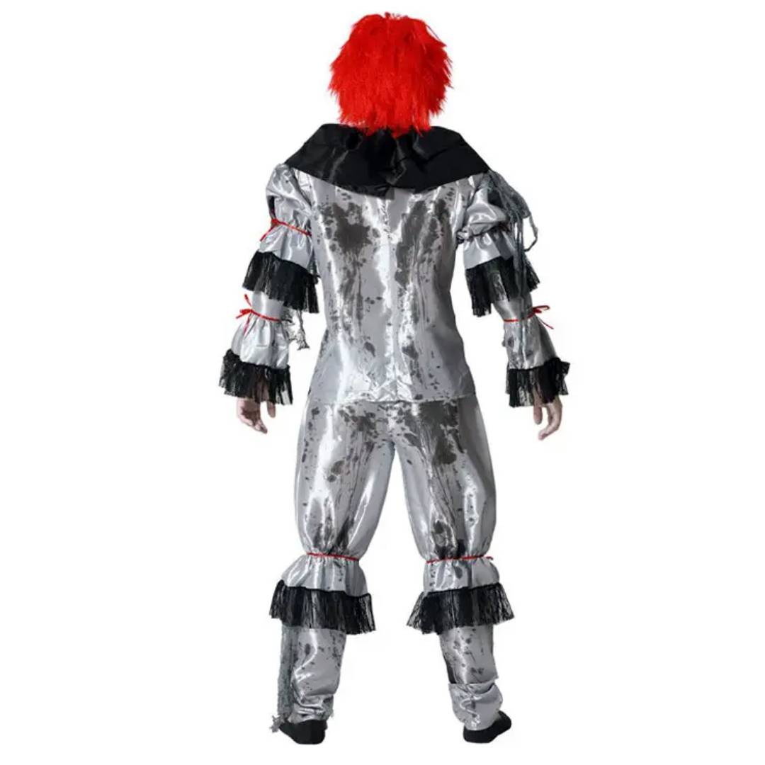 Disfraz de Payaso Siniestro Adulto - Mono Enterizo con Sangre Falsa para Halloween y Carnaval - Tallas M, L, XL