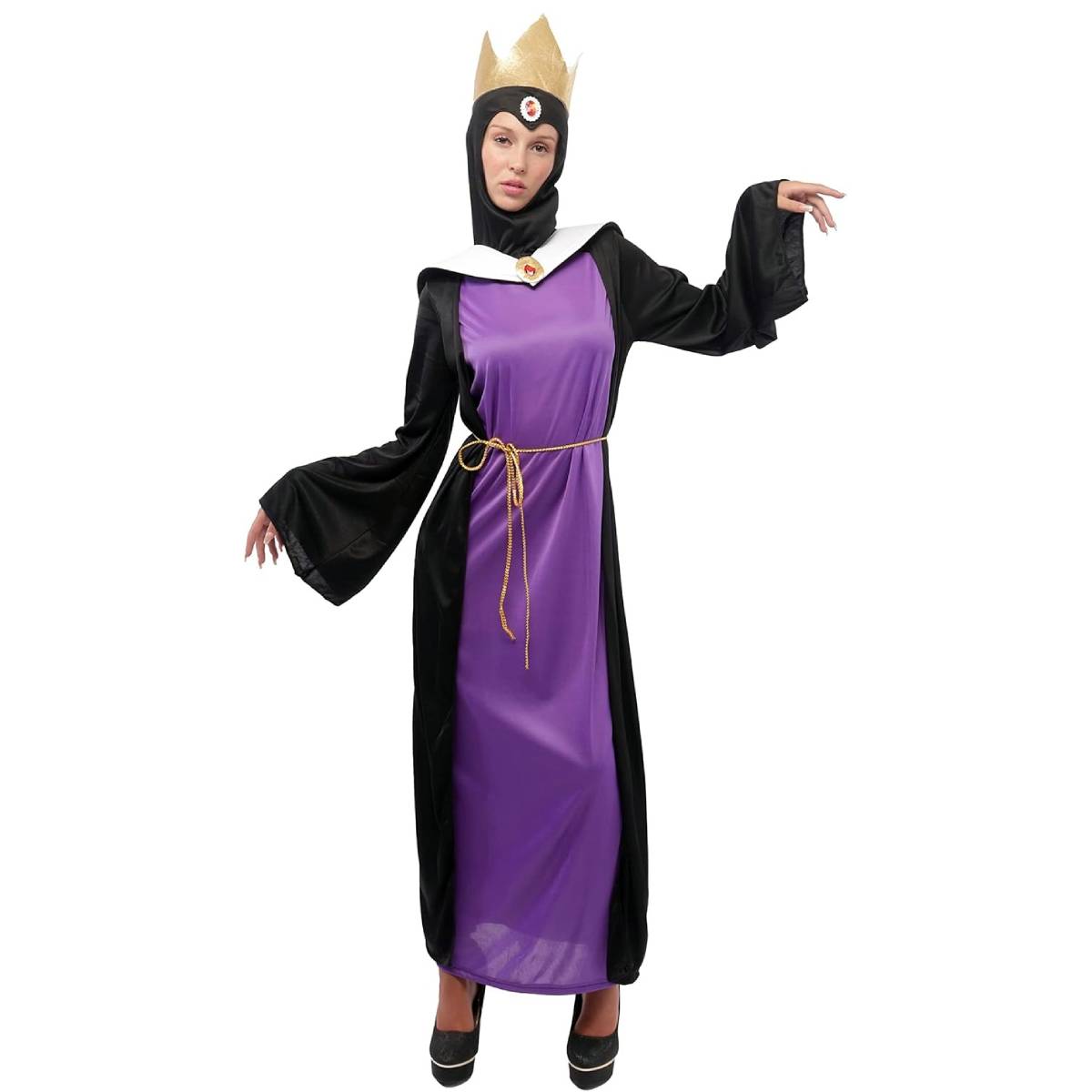 Disfraz de Reina Malvada Bruja Cuento para Mujer | Vestido de Villana - Traje Completo Carnaval y Cosplay