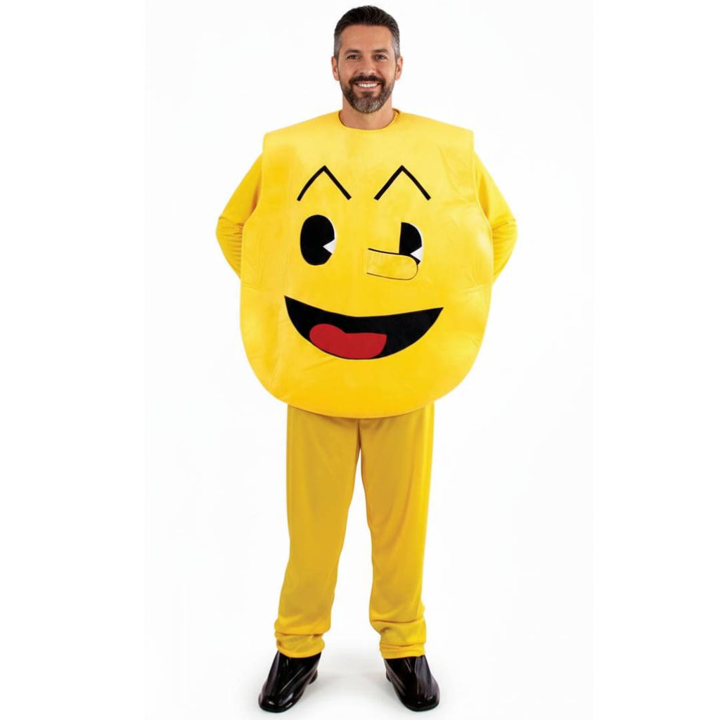 Disfraz de Emoji Amarillo Guiño - Traje Completo para Adulto Carnaval | Diversión Total