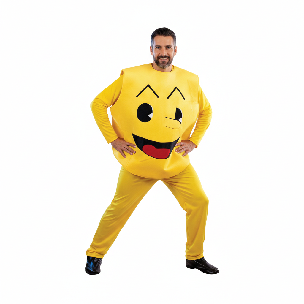 Disfraz de Emoji Amarillo Guiño - Traje Completo para Adulto Carnaval | Diversión Total