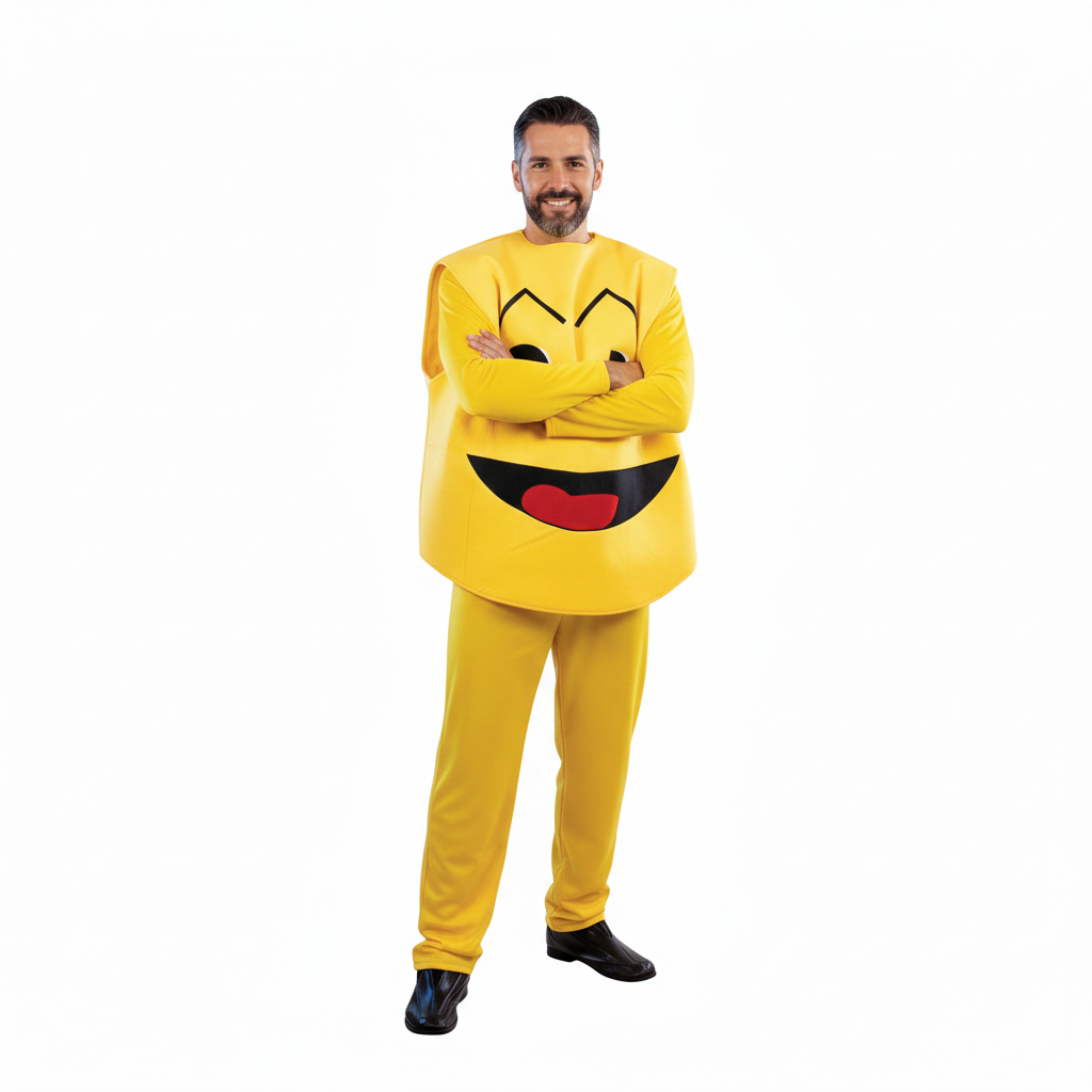 Disfraz de Emoji Amarillo Guiño - Traje Completo para Adulto Carnaval | Diversión Total