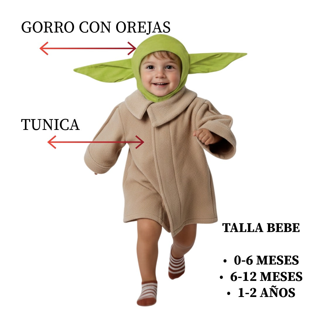 Disfraz Marciano Criatura Galáctica Alíen para Bebé - Túnica Suave con Gorro | Carnaval y Sesión de Fotos