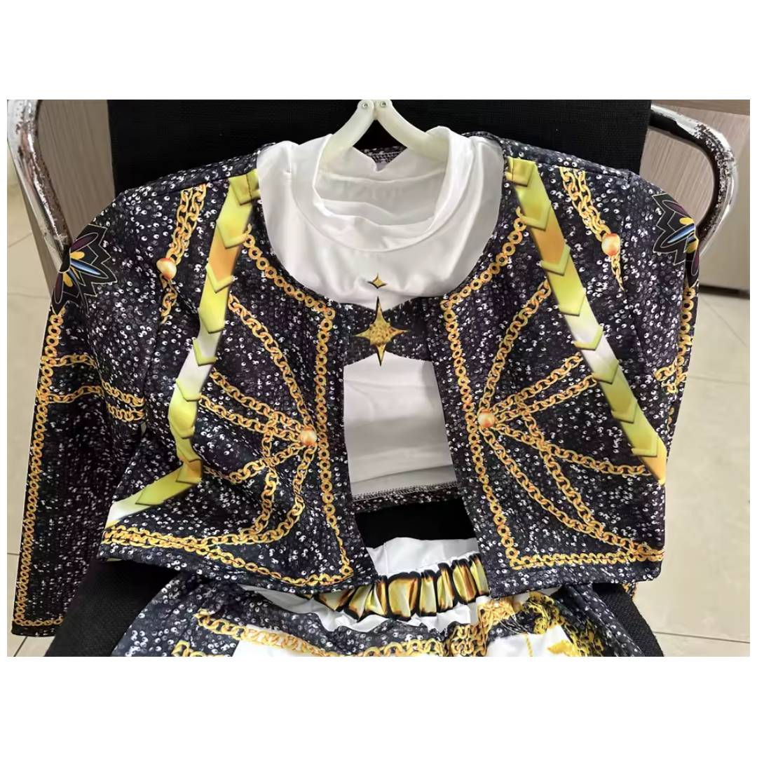Disfraz K-Pop para Niña Traje Musical de 3 Piezas Estilo Idol Coreana con Chaqueta y Pantalón (Tallas 3-12 Años)