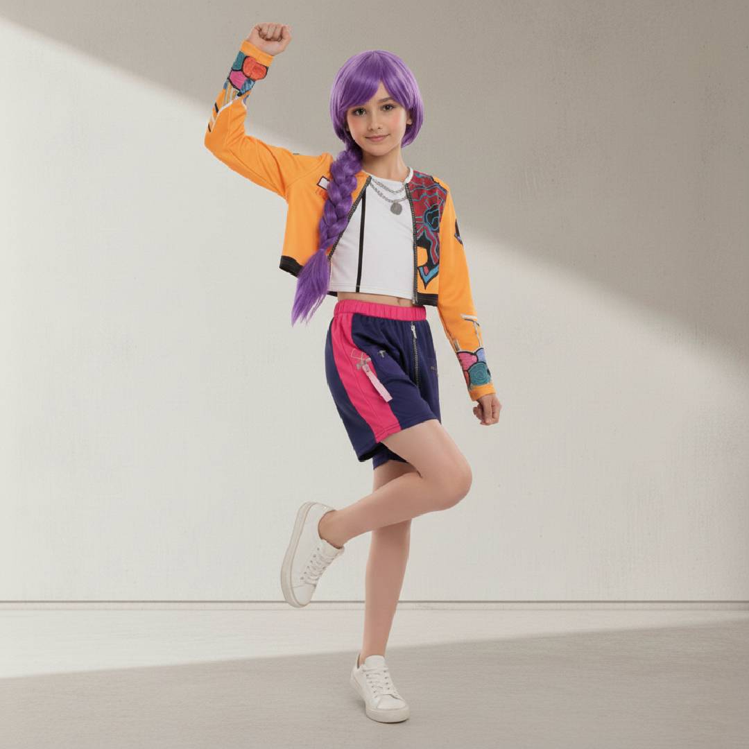 Disfraz K-pop Coreano Urbano - Traje Completo | Cosplay para Niñas | Talla 3-12 años