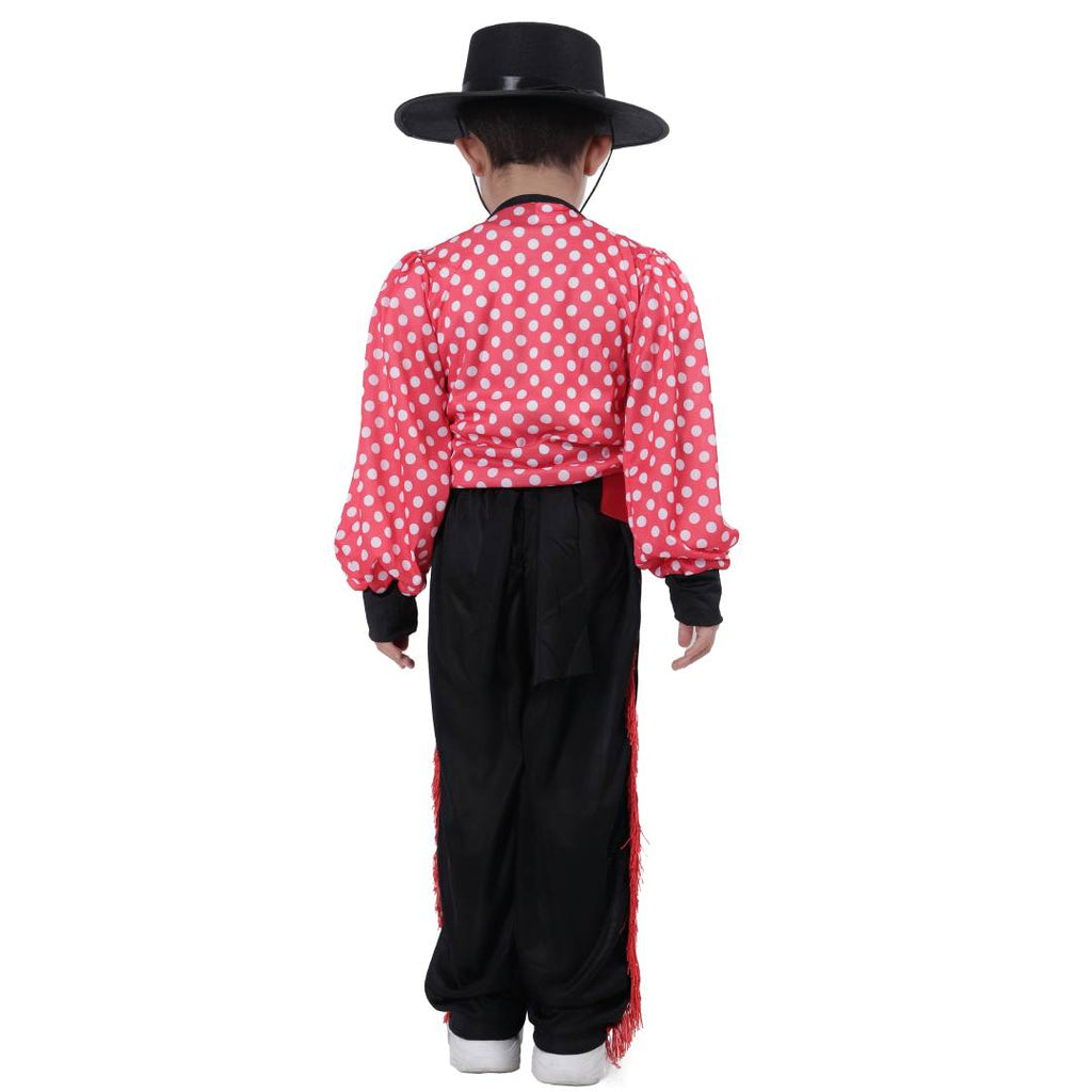 Disfraz de Bailarín Flamenco Infantil Completo con Sombrero y Fajín - Traje Regional Cordobés para Niños de 1 a 12 Años