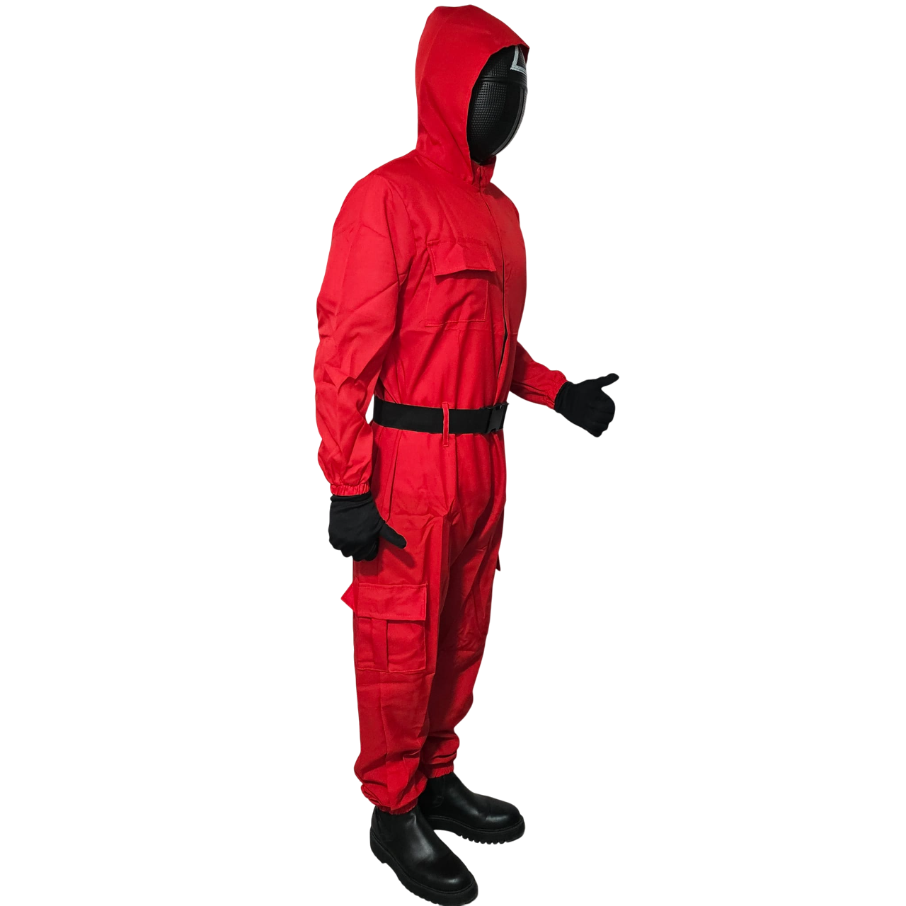 Disfraz Guardián Rojo Infantil - Mono con Capucha y Máscara Triangular | Carnaval y Fiestas | Solidado Talla 5-13 años