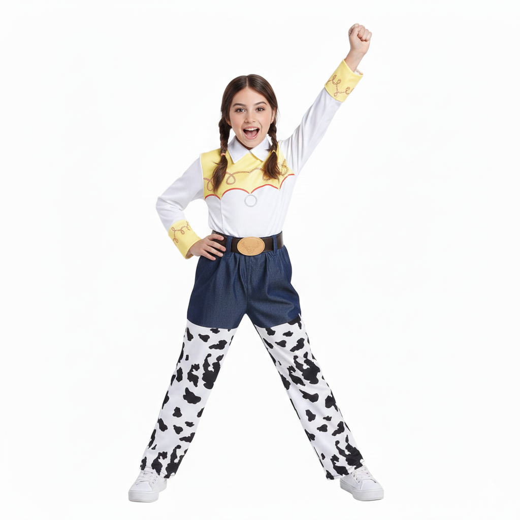 Disfraz Vaquera Niña - Cowgirl Básico Estilo Western | Carnaval, Fiestas Temáticas | Diversión Total | Talla 3-15 años