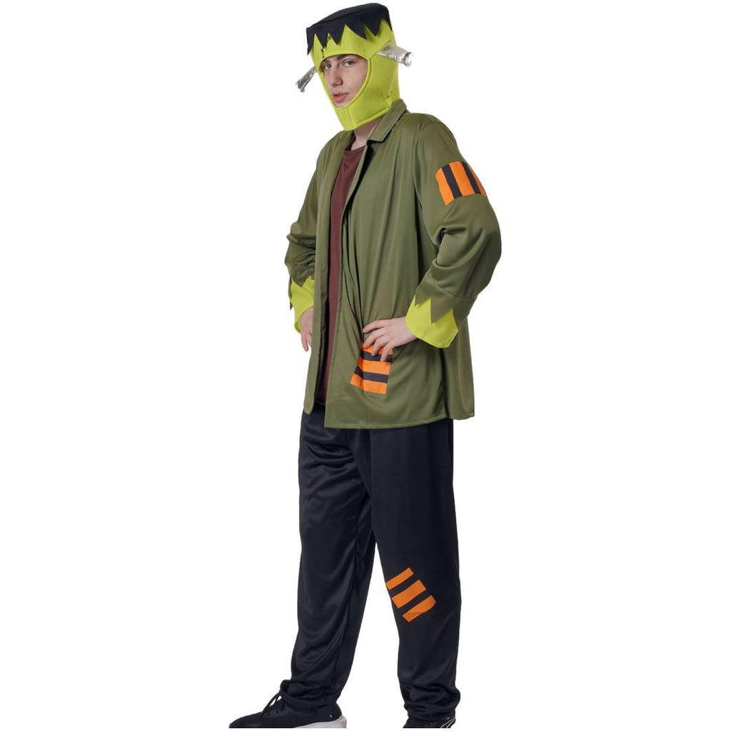 Disfraz de Monstruo Verde para Adulto - Conjunto Completo de 4 Piezas con Chaqueta y Gorro - Halloween y Carnaval