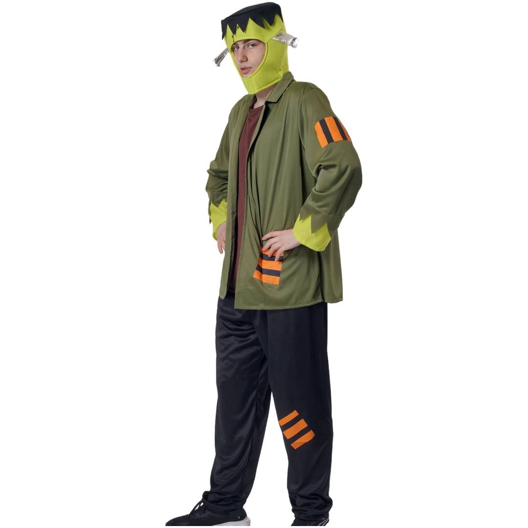 Disfraz de Monstruo Verde para Adulto - Conjunto Completo de 4 Piezas con Chaqueta y Gorro - Halloween y Carnaval
