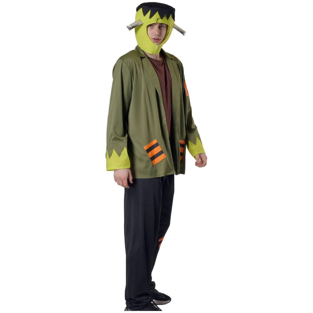 Disfraz de Monstruo Verde para Adulto - Conjunto Completo de 4 Piezas con Chaqueta y Gorro - Halloween y Carnaval