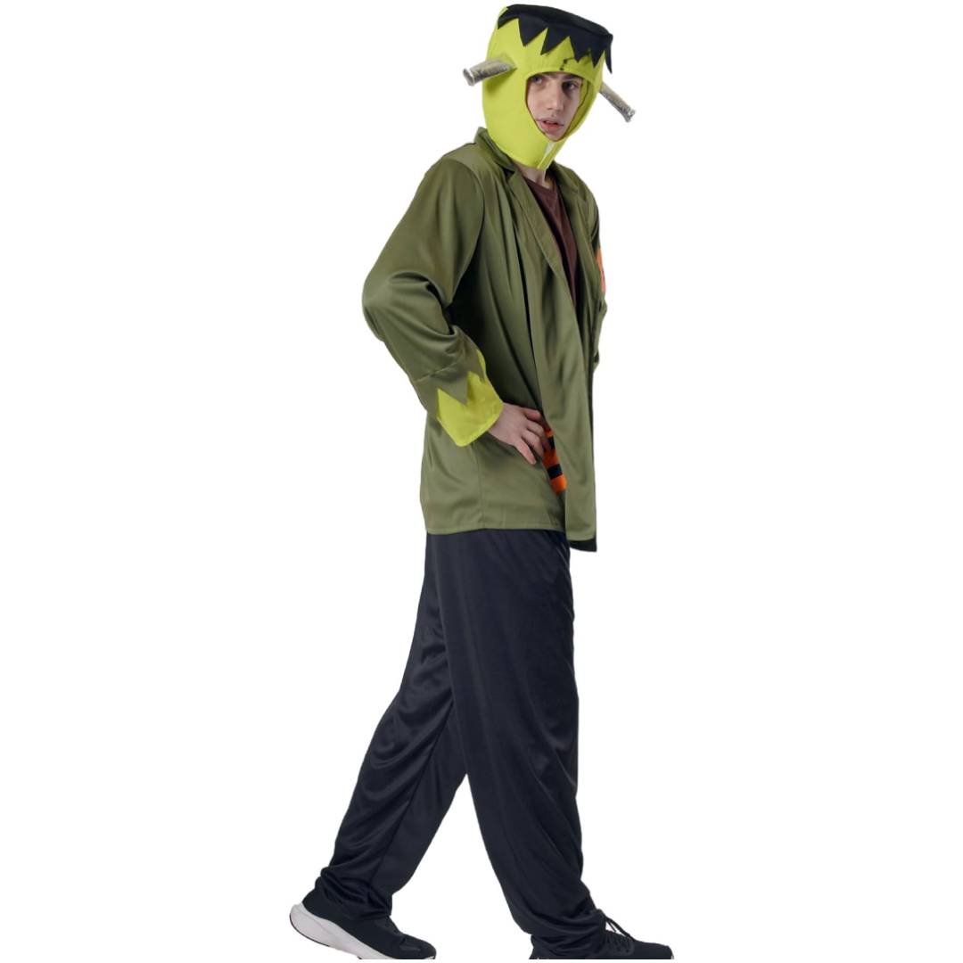 Disfraz de Monstruo Verde para Adulto - Conjunto Completo de 4 Piezas con Chaqueta y Gorro - Halloween y Carnaval