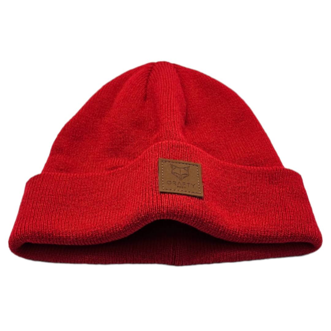 Pack Duo Beanie Estilo Urbano y Calidez Premium. Pack 2 Gorros de Punto Ajustables (Rojo & Beige)