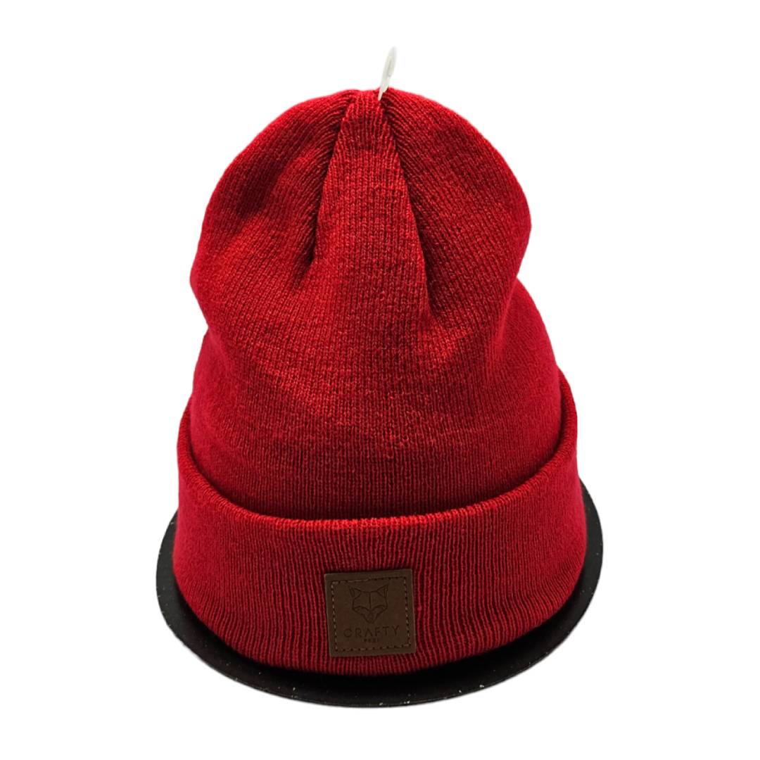 Pack Duo Beanie Estilo Urbano y Calidez Premium. Pack 2 Gorros de Punto Ajustables (Rojo & Beige)