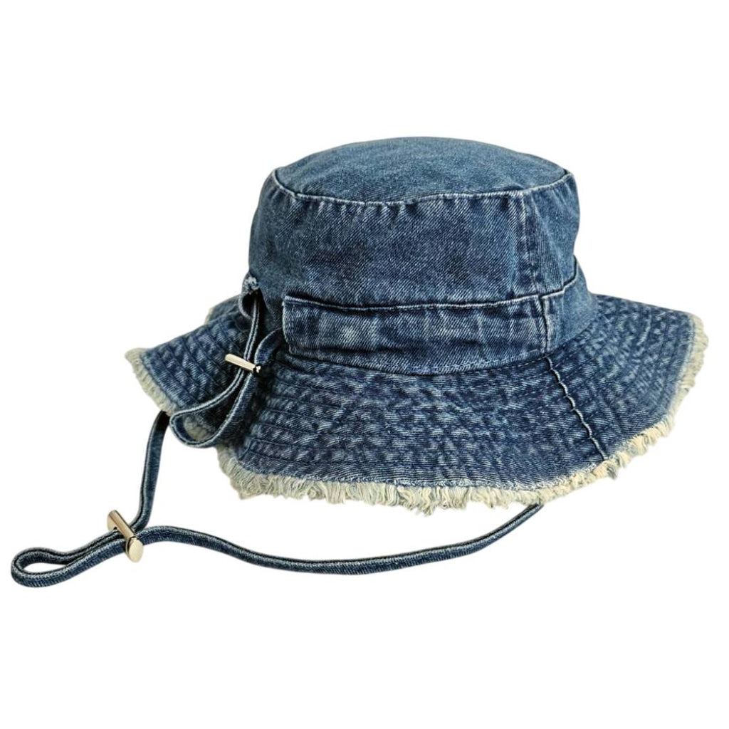 Sombrero Pescador Bucket Hat Denim Premium Ajustable - Gorro Jean Ala Ancha 7cm Algodón 100% Resistente Estilo Retro Urbano Unisex