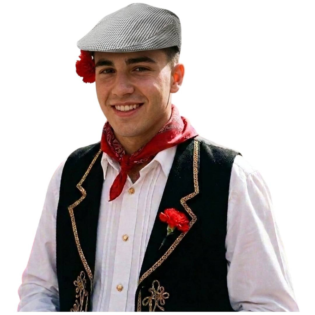 Pack 12 Gorras Chulapo Madrid para Bebé Niño Adulto | Boina Parpusa Tradicional San Isidro Disfraz Lote Grupos y Eventos