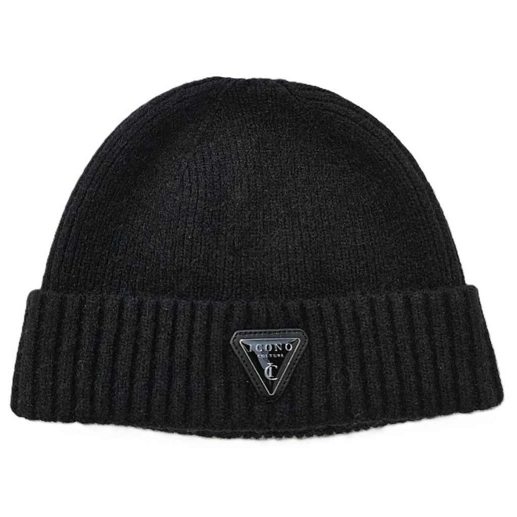 Pack Duo Invierno: Gorros Beanie ICONO Couture – Negro & Beige Arena – Ajuste Premium.