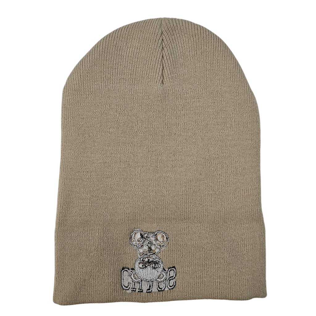 Pack Duo "Chaos Bear" Beanie – El Gorro de Pareja Definitivo – Street Style Beige.