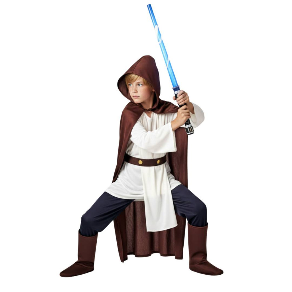 Disfraz de Guerrero Estelar para Niños - Conjunto Completo de Túnica con Capucha y Accesorios - Ideal para Carnaval, Halloween y Fiestas Temáticas - Tallas 3 a 12 Años