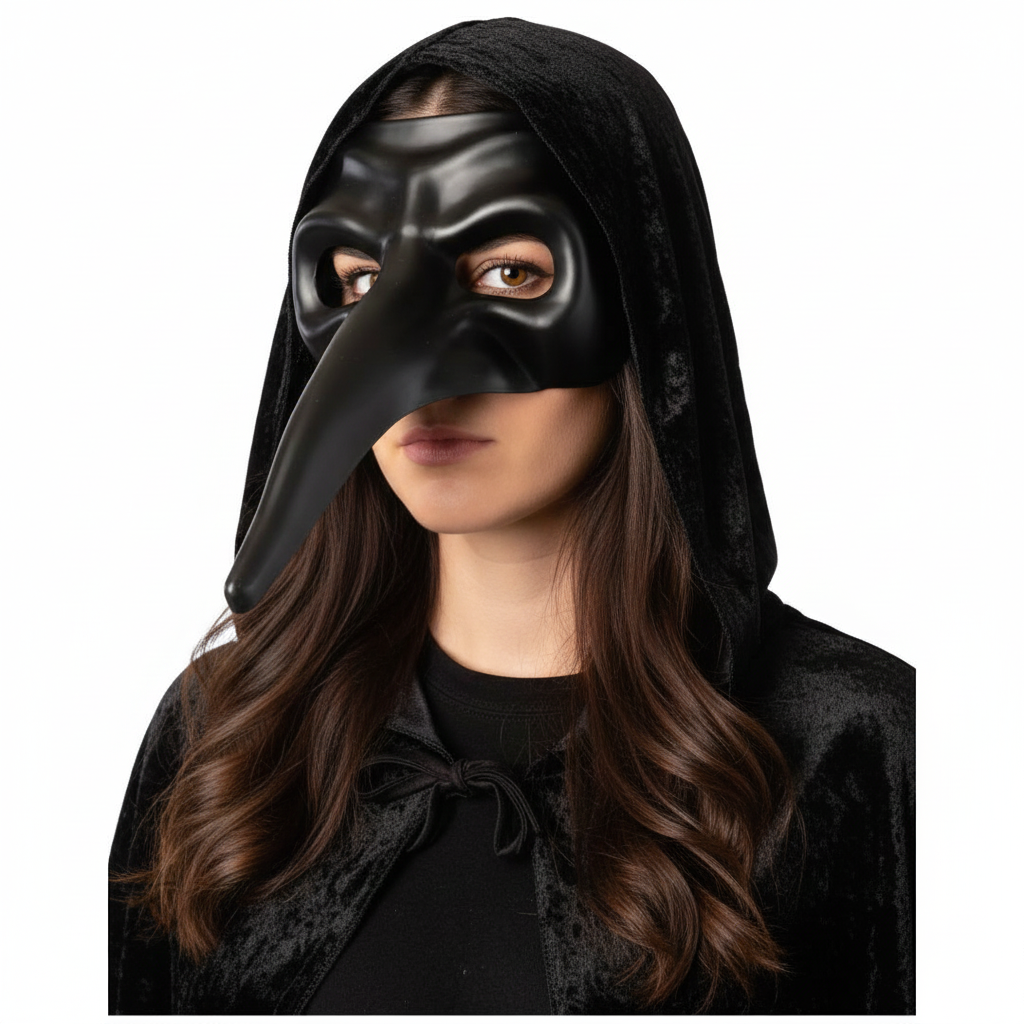 Máscara de la Peste Negra - Doctor de la Peste | Máscara con Pico Similar a un Pájaro para Disfraz Medieval, Halloween y Carnaval