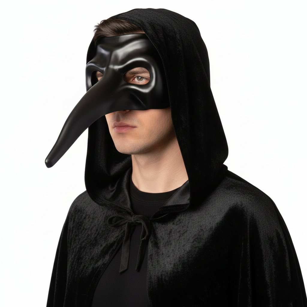 Máscara de la Peste Negra - Doctor de la Peste | Máscara con Pico Similar a un Pájaro para Disfraz Medieval, Halloween y Carnaval