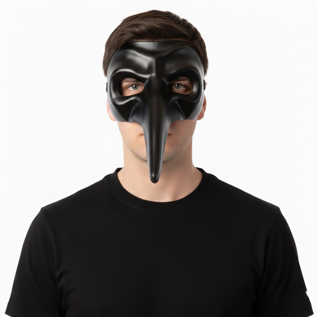 Máscara de la Peste Negra - Doctor de la Peste | Máscara con Pico Similar a un Pájaro para Disfraz Medieval, Halloween y Carnaval