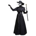 Disfraz de Médico de la Peste Negra para Adulto: Traje Medieval Steampunk con Máscara de Pájaro y Sombrero Largo