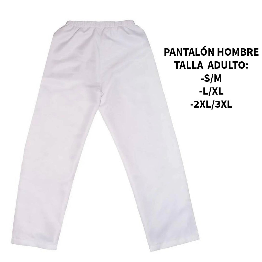Traje San Fermín Adulto: Pantalón Blanco Ajustable + Faja Roja (200cm) + Pañuelo Bandana | Disfraz Sanfermines y Carnaval