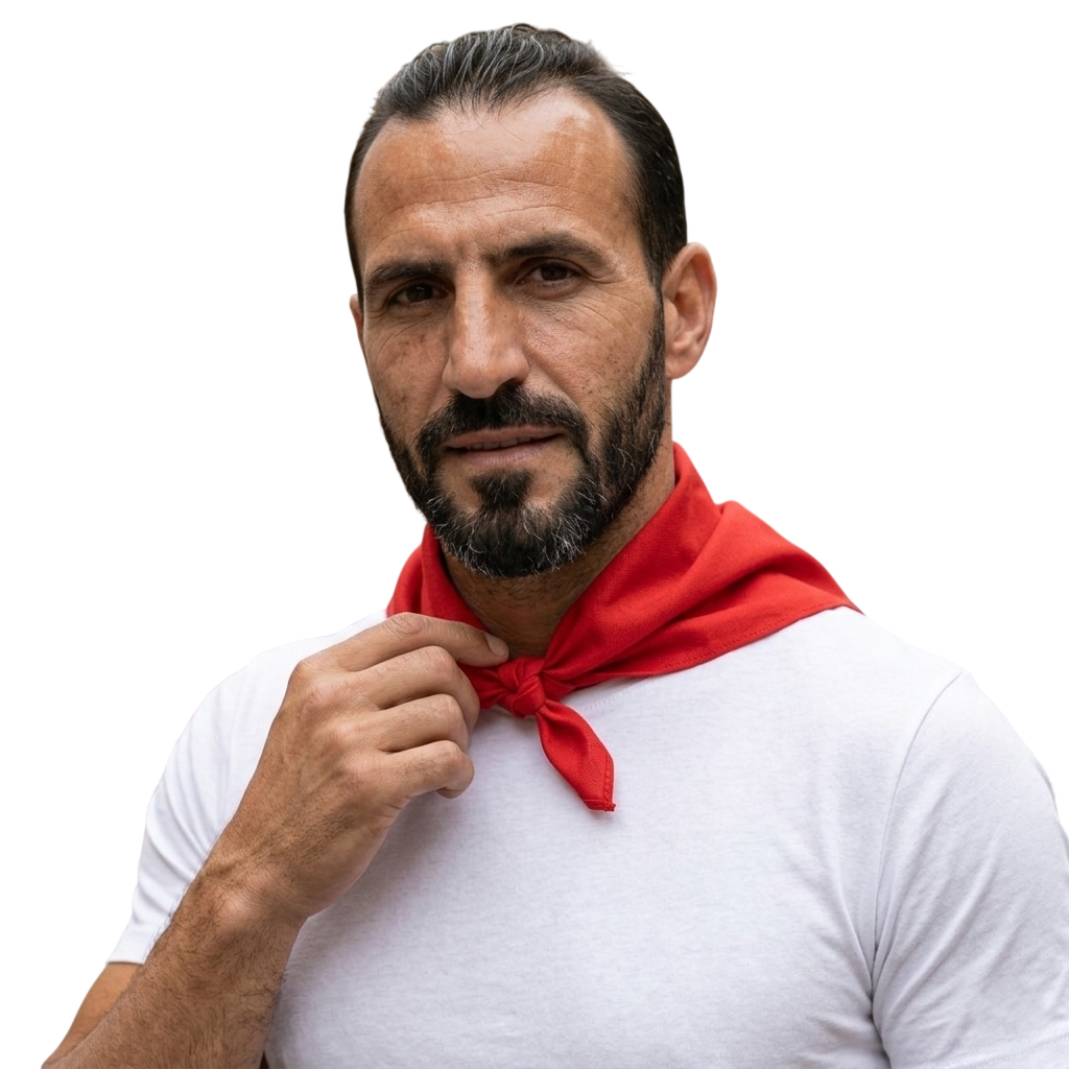 Pack 12 Pañuelos Rojos San Fermín (54x52cm) | Bandana Lisa para Peñas, Corredores y Carnaval | Lote Tradicional Multiusos