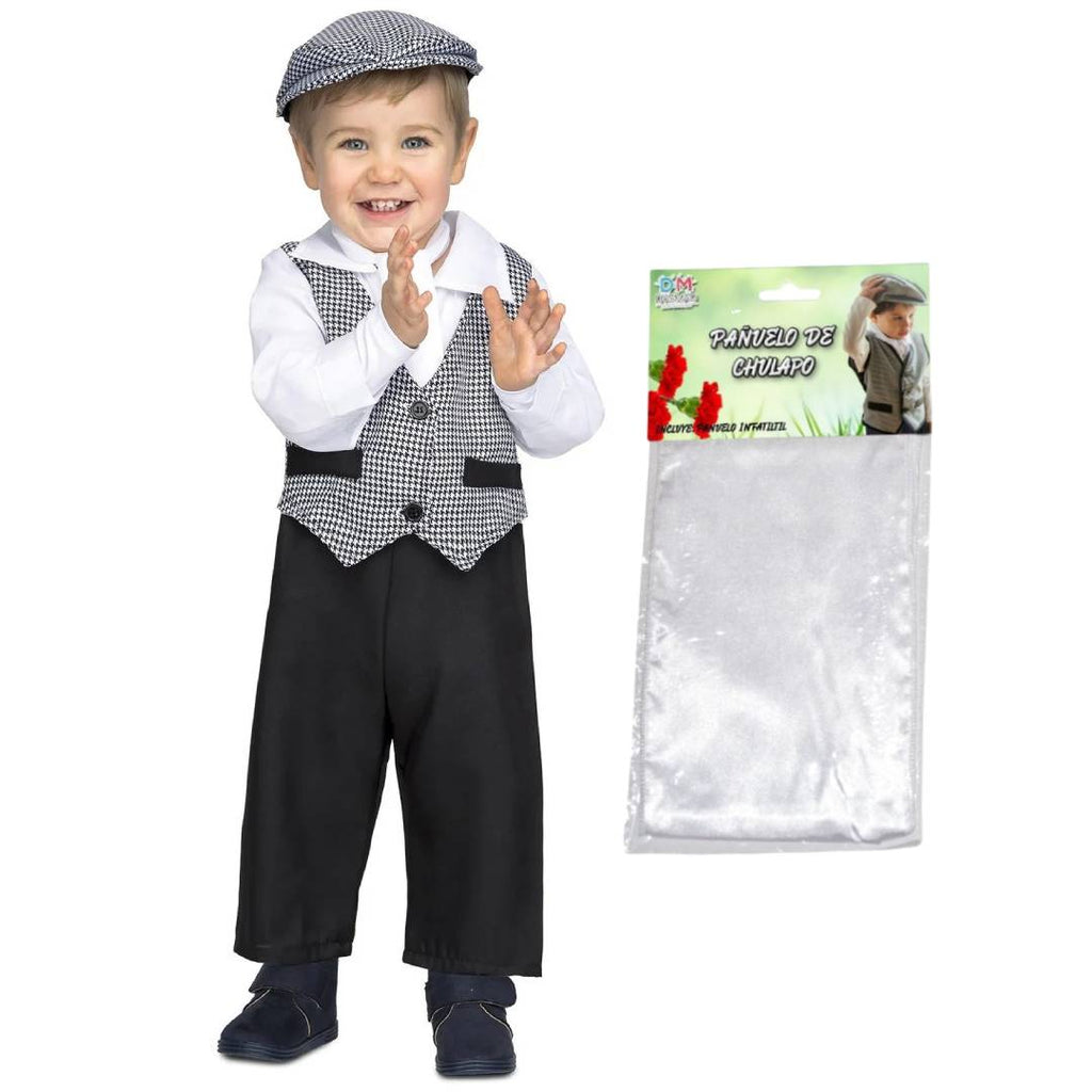 Pack 12 Pañuelos de Chulapo Madrileño Blancos para Niños - Pañoleta Tradicional San Isidro, Disfraz Carnaval y Teatro