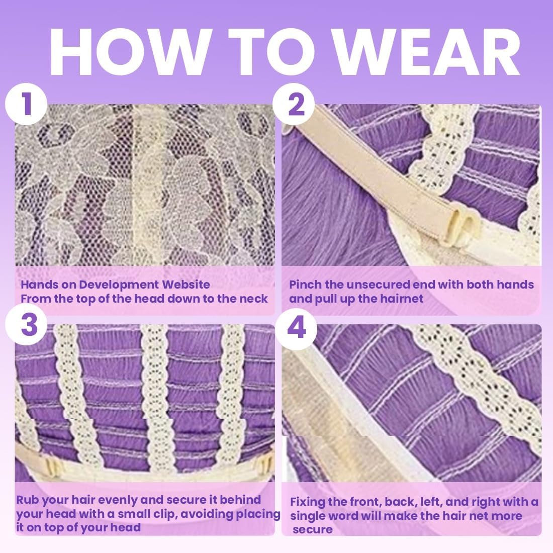 Peluca Morada Larga con Trenza K-pop para Mujer | Estilo coreano musical asiática