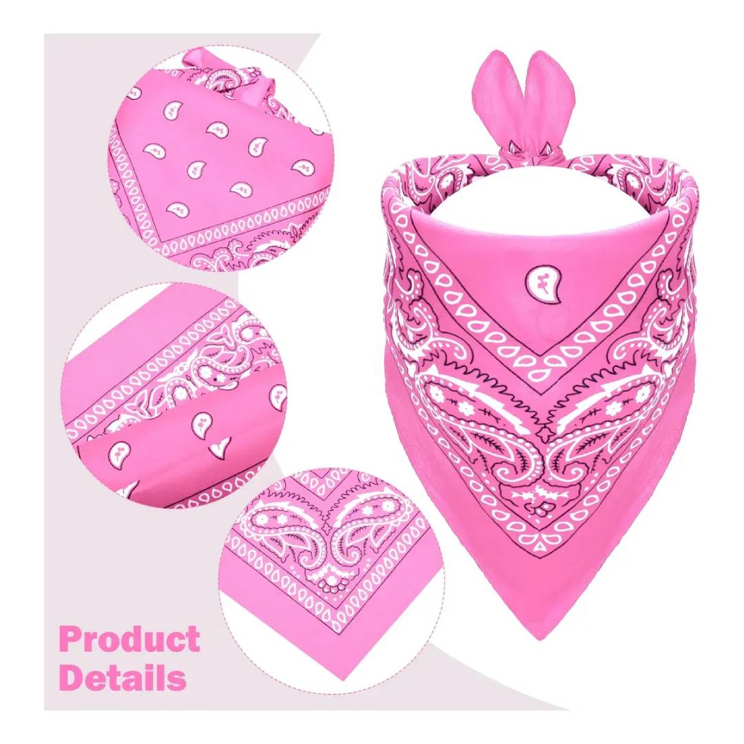 Pack Disfraz Vaquera Rosa Premium: Sombrero Cowgirl con Flecos Brillantes y Corona, Gafas de Sol Retro con Strass y Bandana Paisley - Kit Completo Talla Única Adulto - Ideal Carnaval, Festivales, Despedidas y Fiestas Temáticas