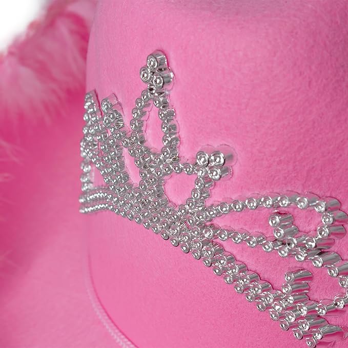 Pack 3 Piezas Disfraz Vaquera Rosa Mujer - Sombrero Cowgirl de Lujo, Pañuelo Western y Gafas de Corazón - Ideal para Carnaval, Festivales, Despedidas y Halloween - Talla Única.