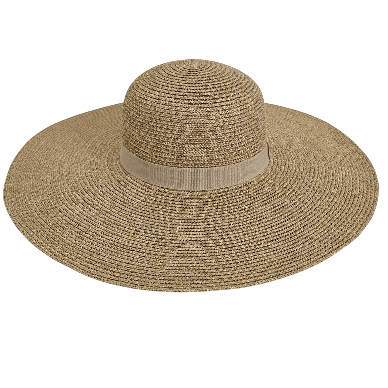 Pamela de Paja Elegante Mujer Ala Ancha 13cm, Sombrero Sol Playa y Eventos, Calidad Premium Talla Única Ajustable