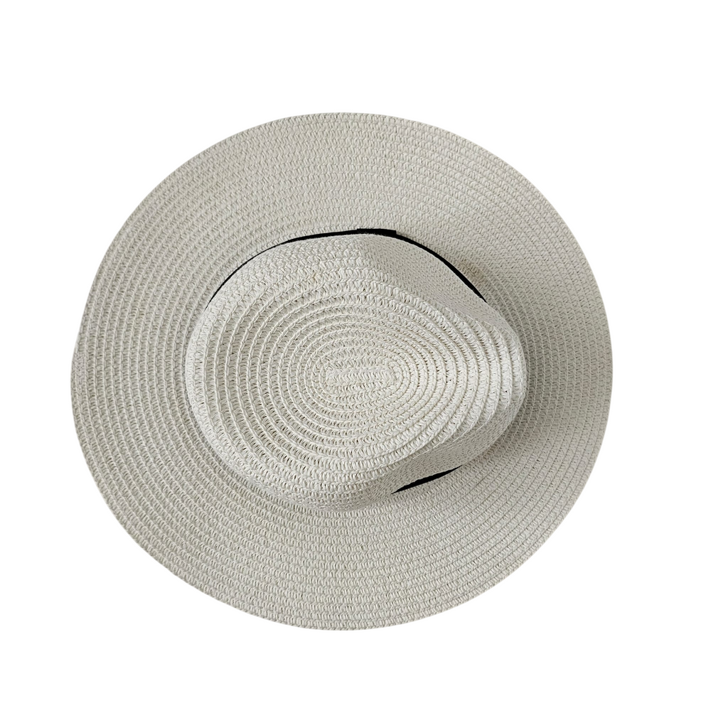 Sombrero de Paja de Papel para Hombre y Mujer – Sombrero Panamá de Sol Unisex Talla Única Adulto (56-57cm), Ala Ancha 7cm y Copa 11cm, Suave, Ligero y Resistente, Ideal para Playa, Viajes y Verano