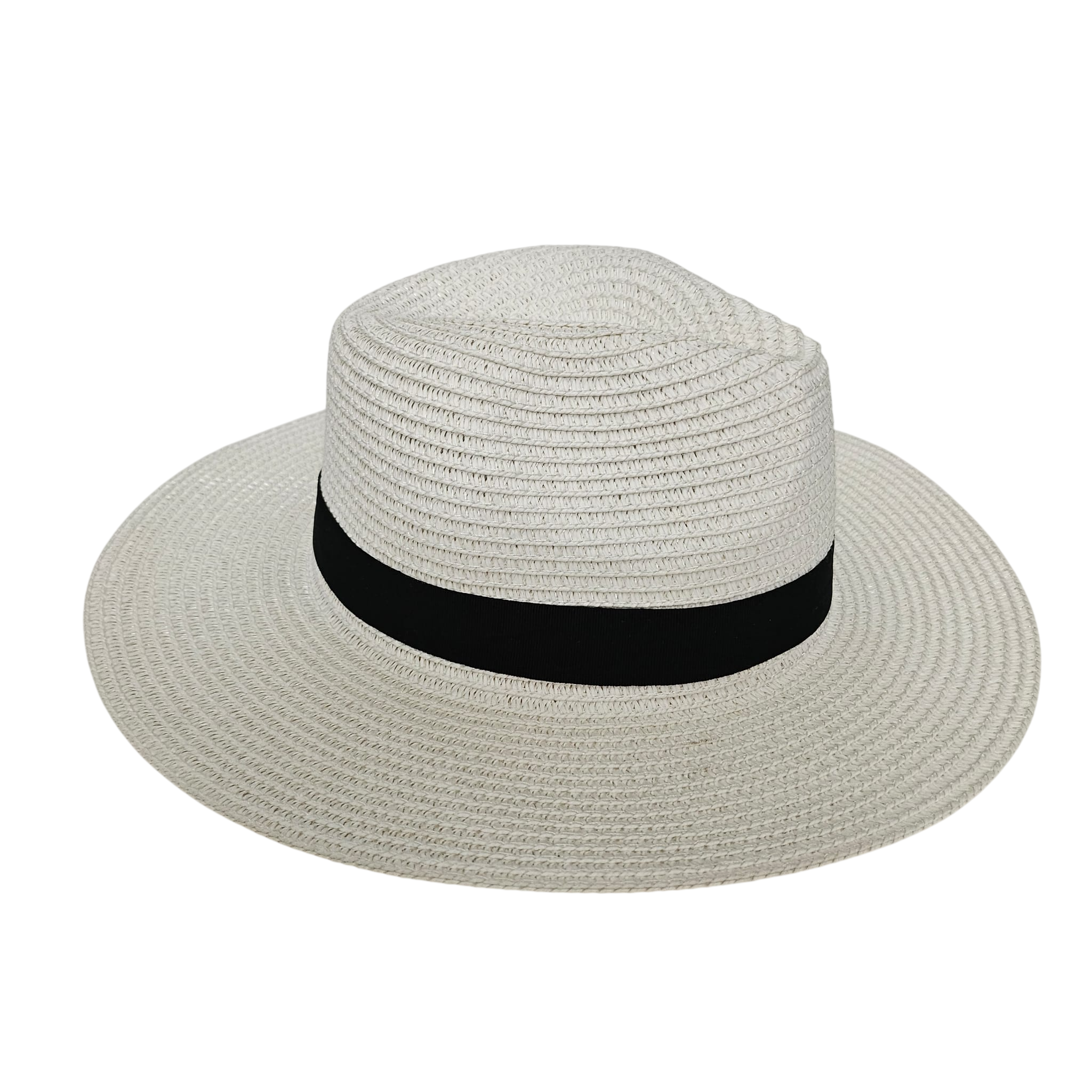 Sombrero de Paja de Papel para Hombre y Mujer – Sombrero Panamá de Sol Unisex Talla Única Adulto (56-57cm), Ala Ancha 7cm y Copa 11cm, Suave, Ligero y Resistente, Ideal para Playa, Viajes y Verano