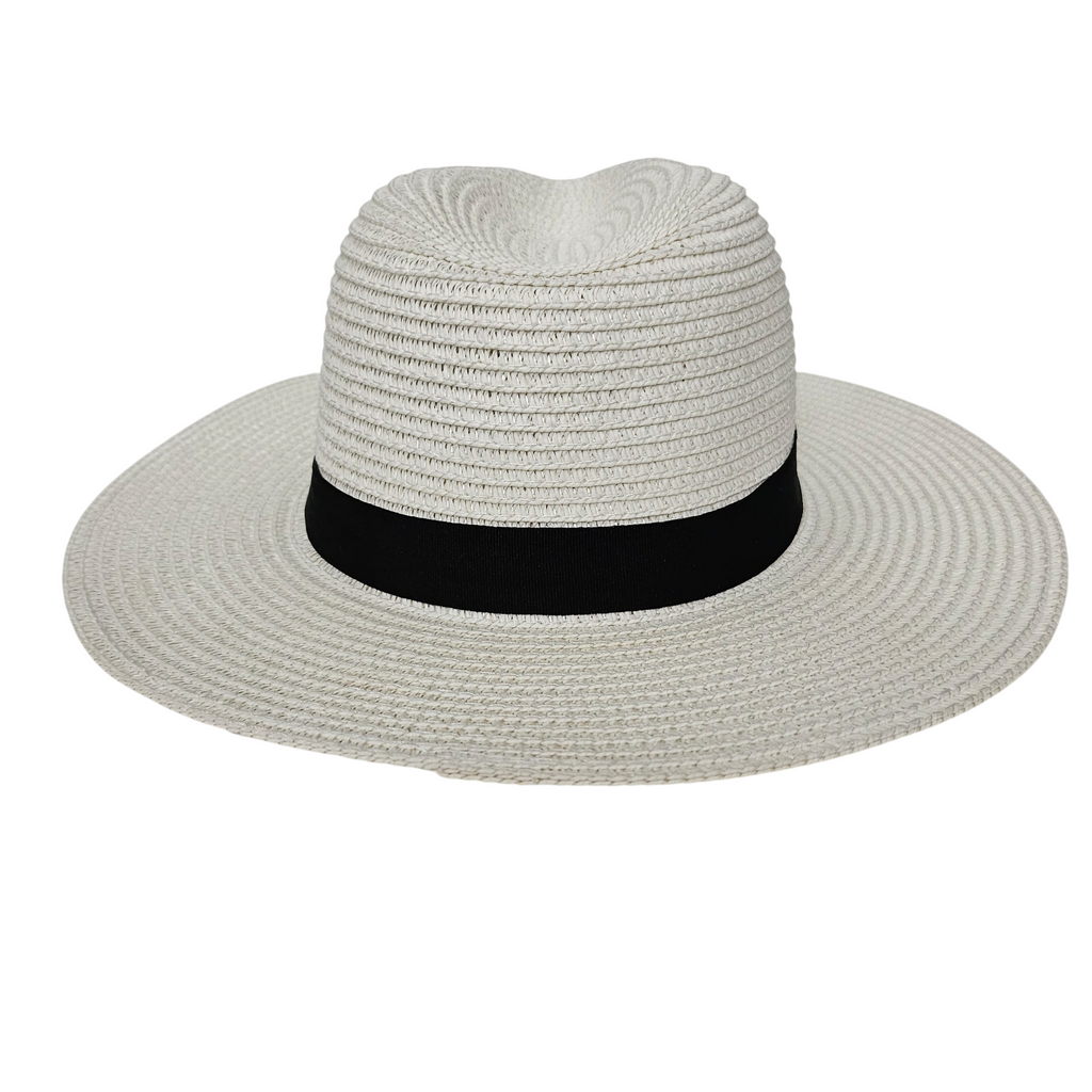 Sombrero de Paja de Papel para Hombre y Mujer – Sombrero Panamá de Sol Unisex Talla Única Adulto (56-57cm), Ala Ancha 7cm y Copa 11cm, Suave, Ligero y Resistente, Ideal para Playa, Viajes y Verano