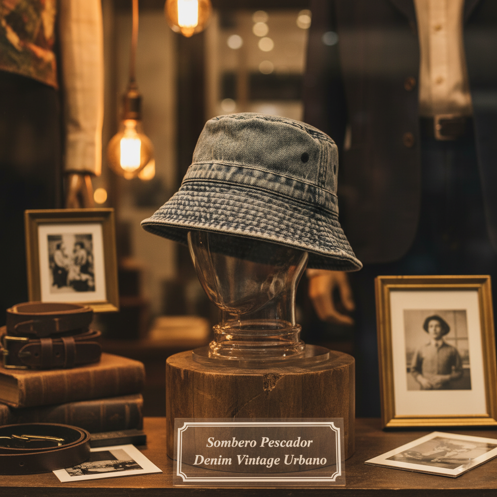 Gorro Pescador Denim Vintage - Bucket Hat Vaquero | Estilo Urbano Retro | Unisex