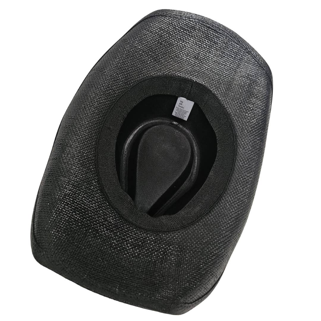 Sombrero Cowboy Negro Estilo Western – Vaquero con Hebilla de Lujo (Tallas 58-60cm)